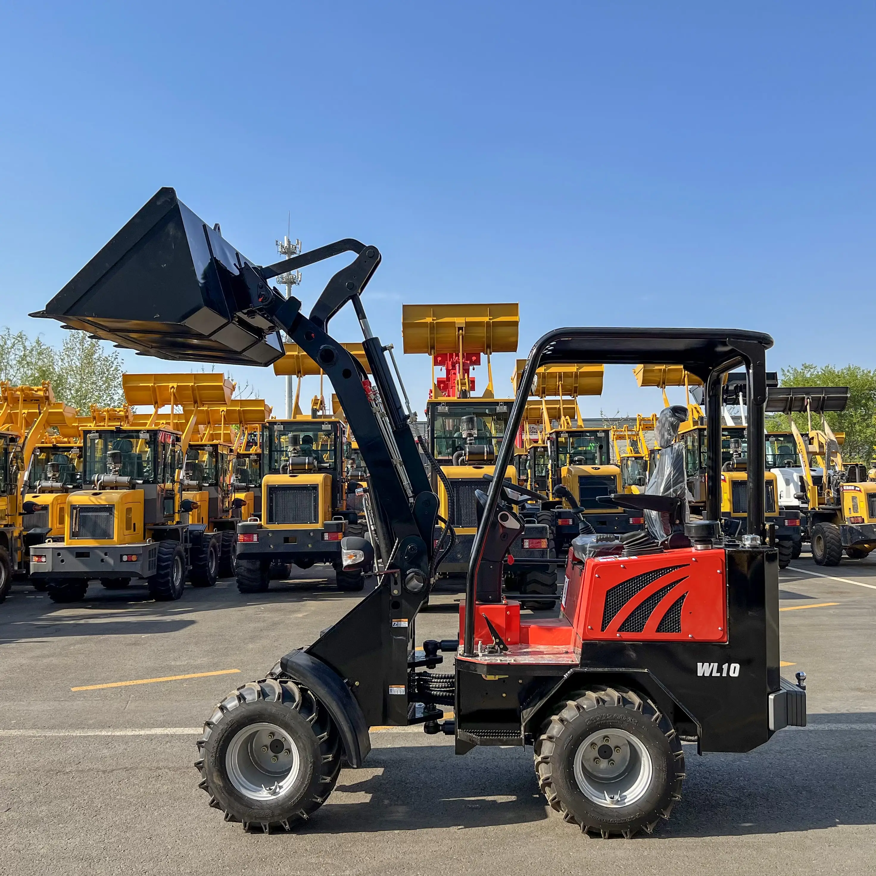 Hydrostatic mini loader WL10 0.8ton small compact loader forestry machinery front wheel loader mini