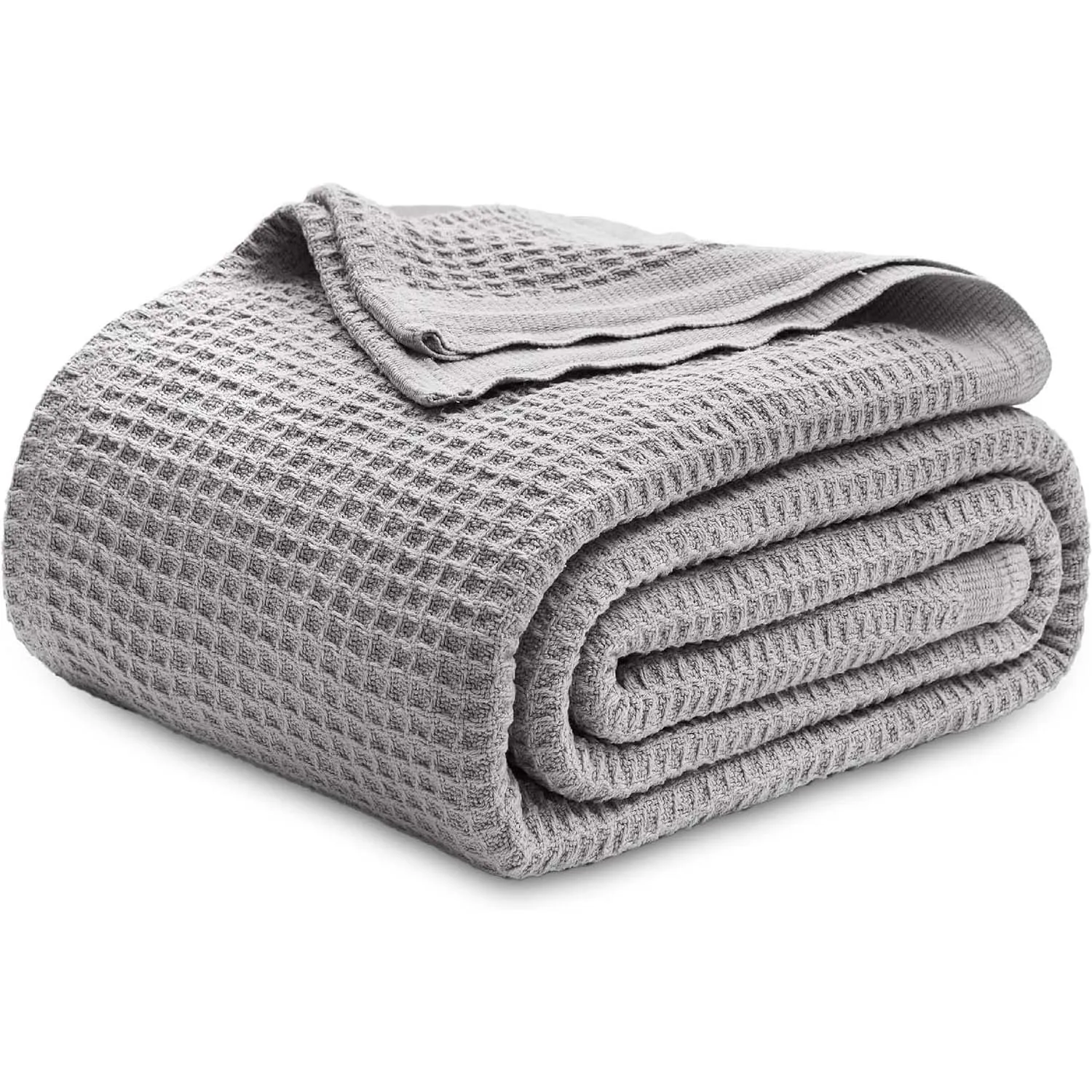 New Versatility Summer Cooling Reusable Breathe Organic 100% Cotton Waffle Weave Throw Blankets With Custom Logo