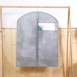 Custom Logo Dust Protector with Zipper Reusable Luxury Nonwovens Jacket Coat Dress Suit Clothes Garment Cover Dust Bags