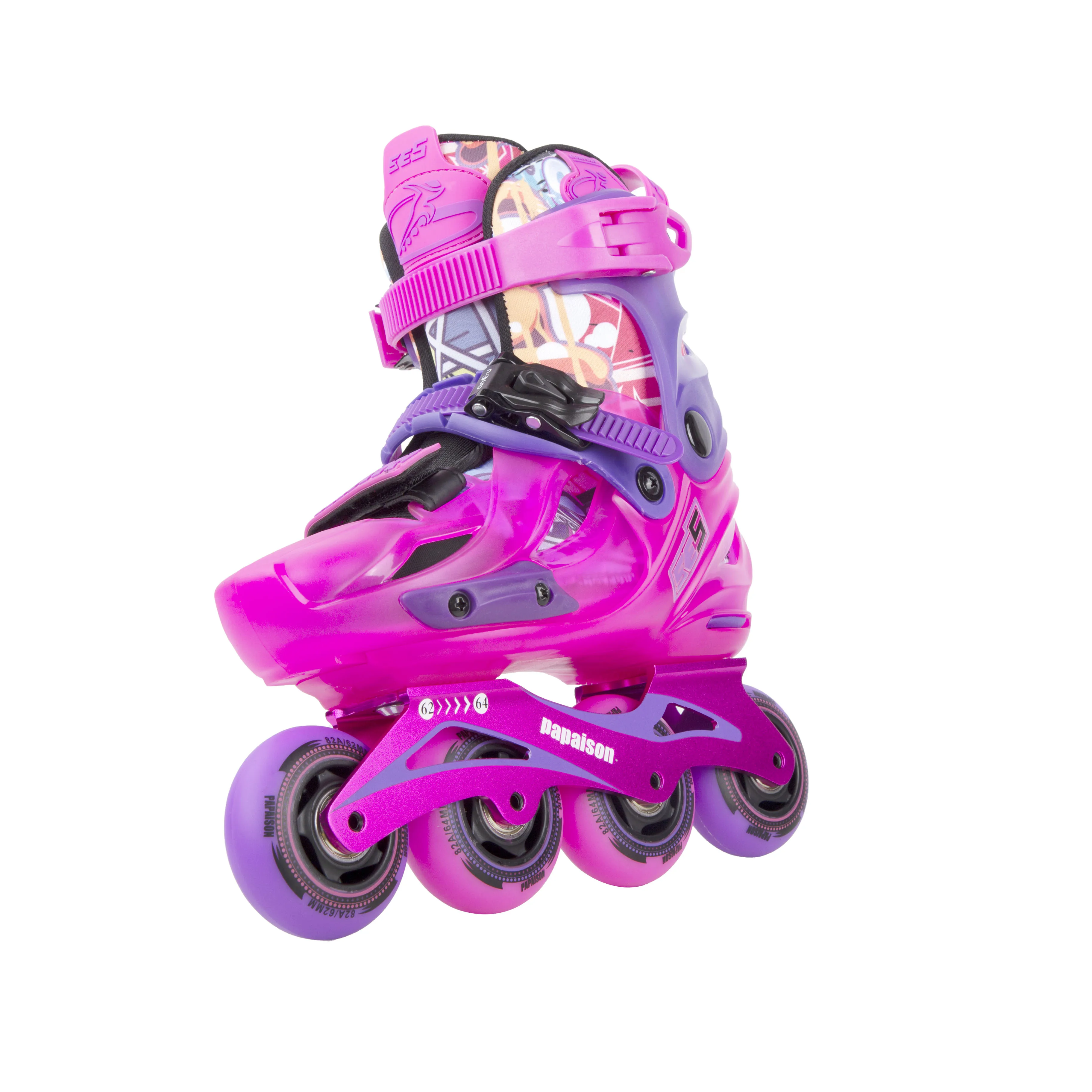 Professional freestyle roller aggressive inline slalom skates  PU wheels back size adjustor