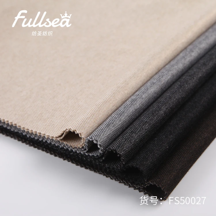 Переработанное волокно Топ окрашенный трикотажный жаккард полиэстер шерсть спандекс ткань для одежды