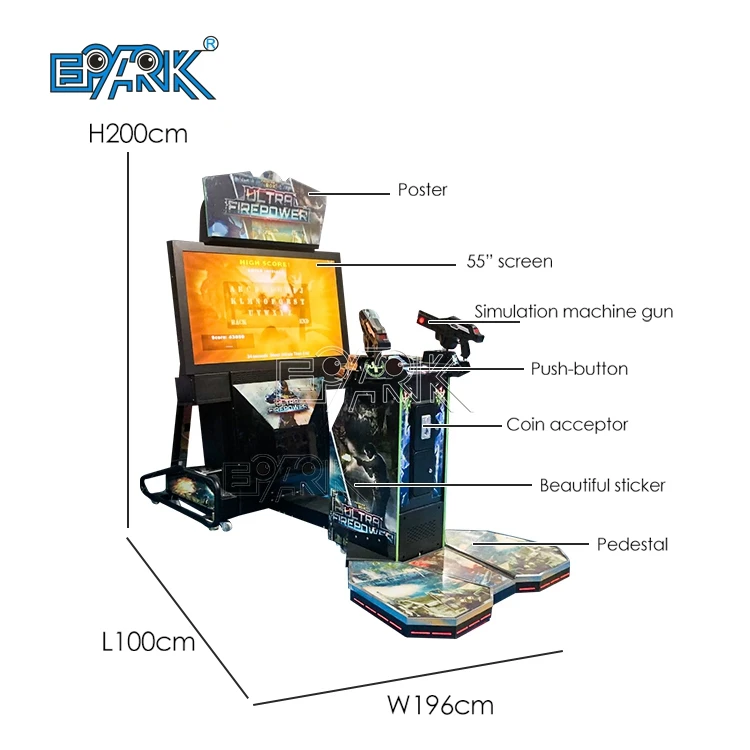 Amusement Machine Coin Operated Game Machine Arcade 55 Inch Shooting Machine For Sale