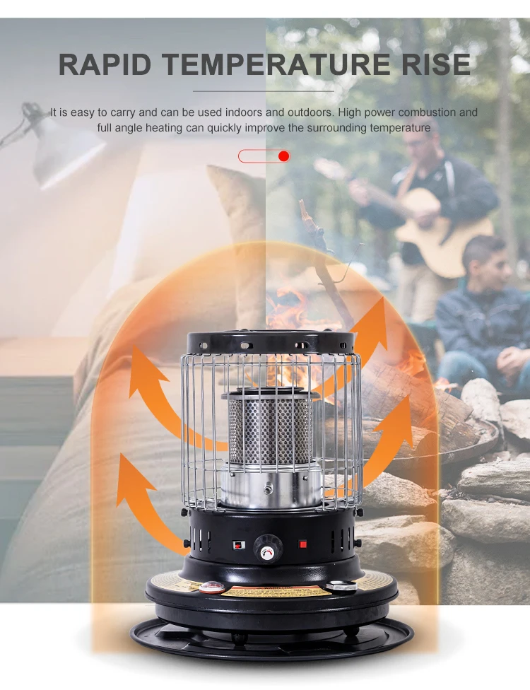 Hot Selling Kerosene Stove Heater With Bag Lightweight Portable Stainless Steel Oil Glass Burner For Indoor Camping