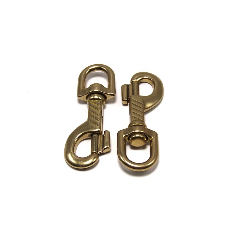 leather hardware accessories solid brass swivel carabiner trigger bag strap spring snap hook