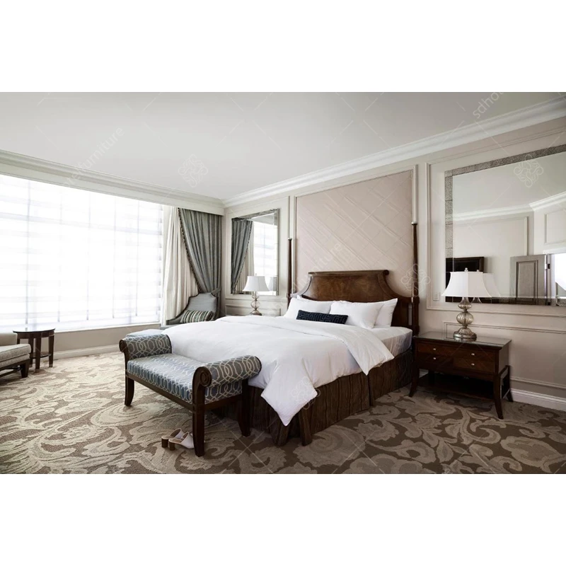 2021 Fashionable Plywood Design with Fabric Foshan Hotel Funiture for Apartment Bedroom