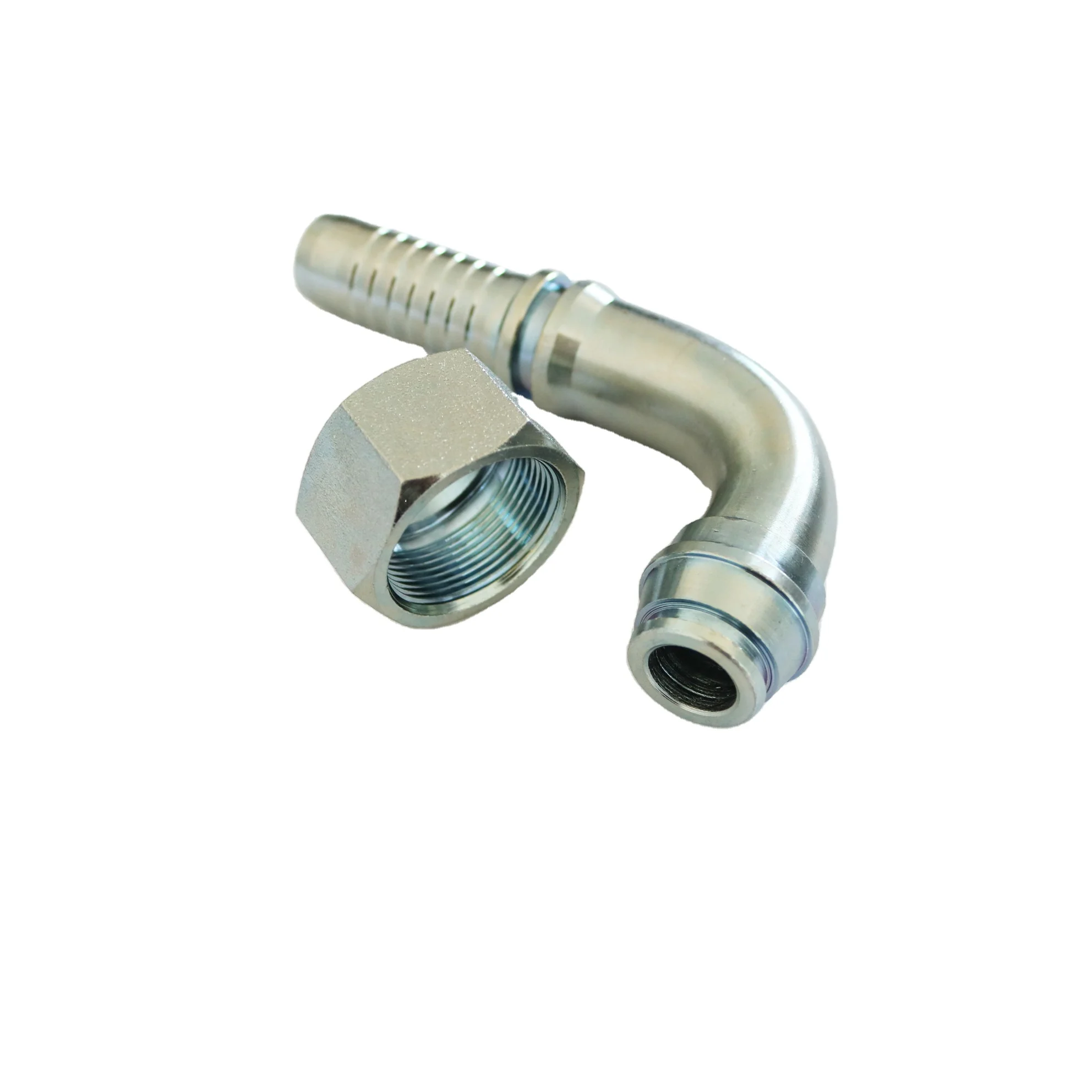 Factory Carbon Steel ball head metric 90 degree hydraulic fitting for hose end 20491T-16-04