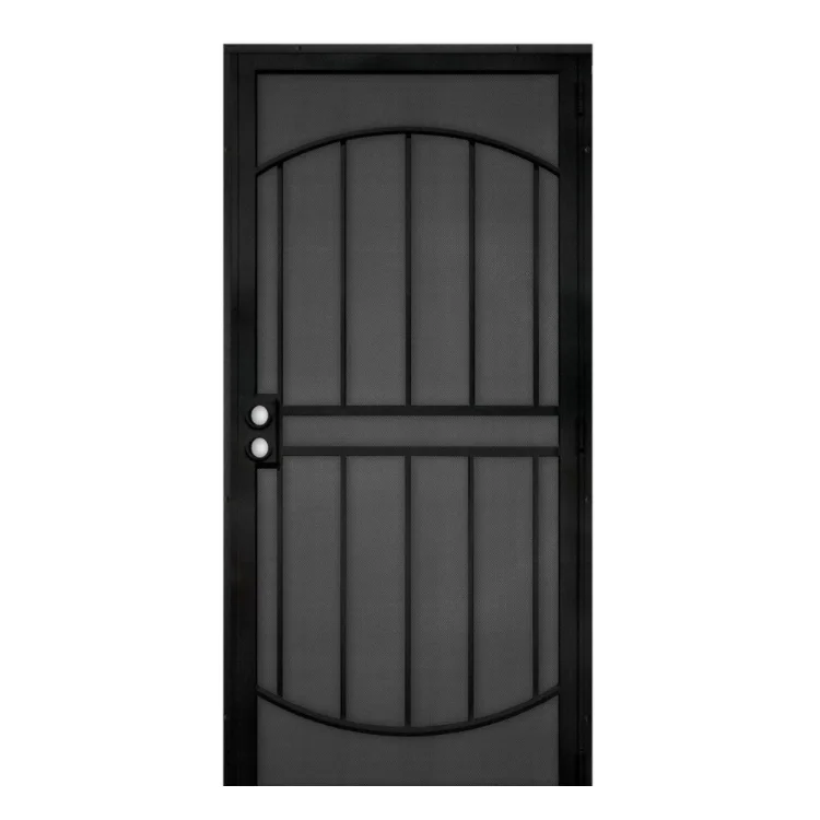 Premium quality modern residential residential commercial wrought iron art door anti-theft door with mesh