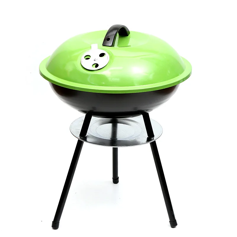 Wholesale Outdoor Charcoal Thickened Stainless Steel Triangle Folding Portable Large Barbecue Oven BBQ Grill