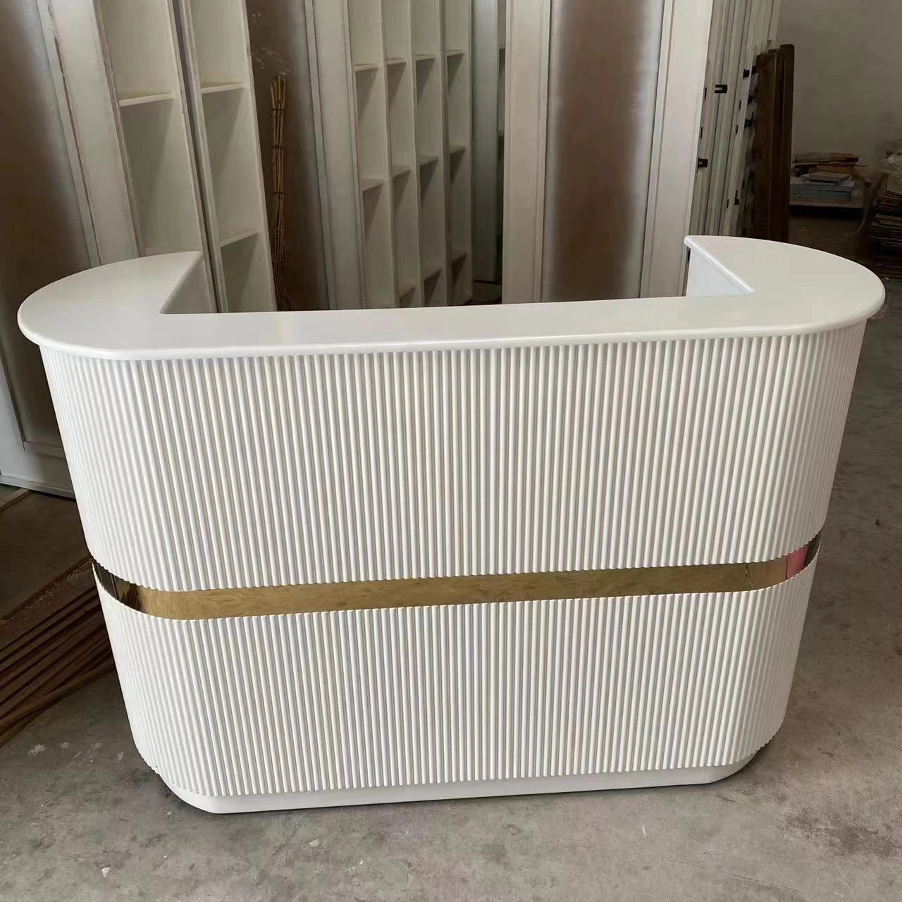 Factory supply salon reception front desk reception counter for sale