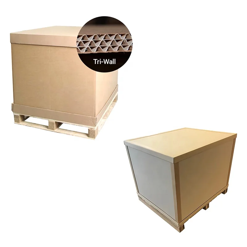 Recyclable Heavy Duty Cardboard Box Custom Logo Printing Cardboard Carton Packing Box With Pallet