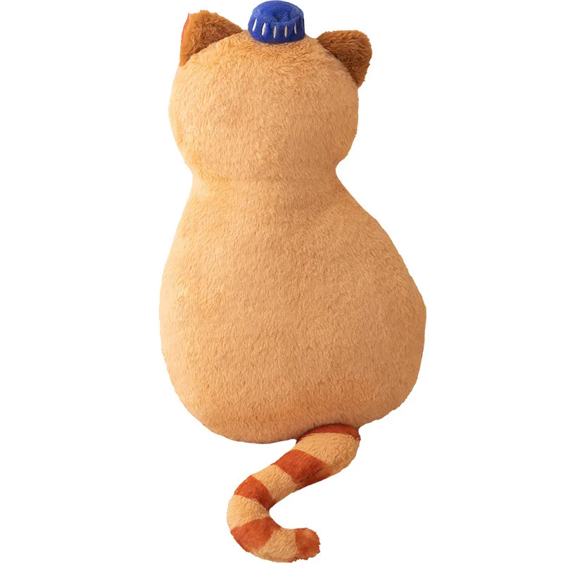 Adorable emo back cat pillow bed sofa decoration kitten soft doll print cola pattern stuffed animal cat plush toy