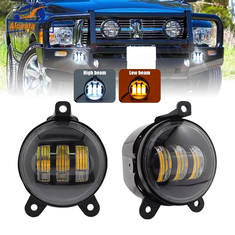 White Fog Light For lada granta kalina largus Super Bright Auto Parts 3.5 Inch 6000K New Halo Ring Drl accesorios para auto fog
