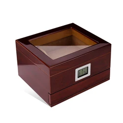 Handmade Cigar Humidors Box Set with Cigar Cutter and PU Leather Bag