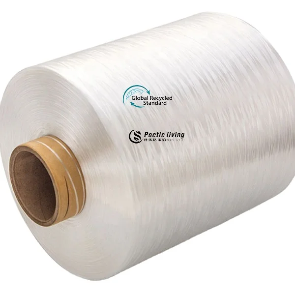 Eco-friendly High Strength Recycled 100% Polyester Filament Yarn For Industrial AA Grade IDY