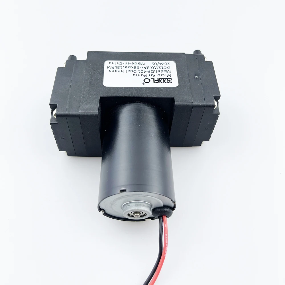 Brushless DF-401 Dual Heads High Negative Pressure 98KPA 15LPM Micro Diaphragm Vacuum Pump DC12V 24V