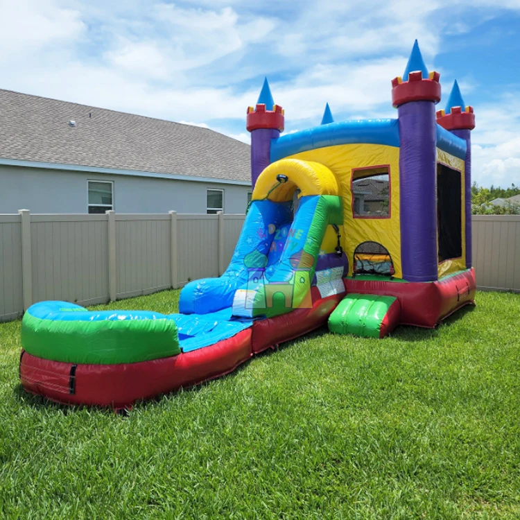 Party air bouncer inflatable trampoline commercial kids bouncing castle bounce house for adults water slide