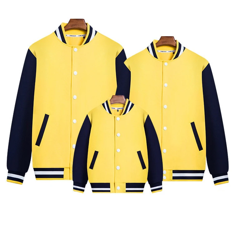 Customized Logo Design Printed Unisex Sportswear Fitness Baseball Jersey Varsity Hoodie Jackets