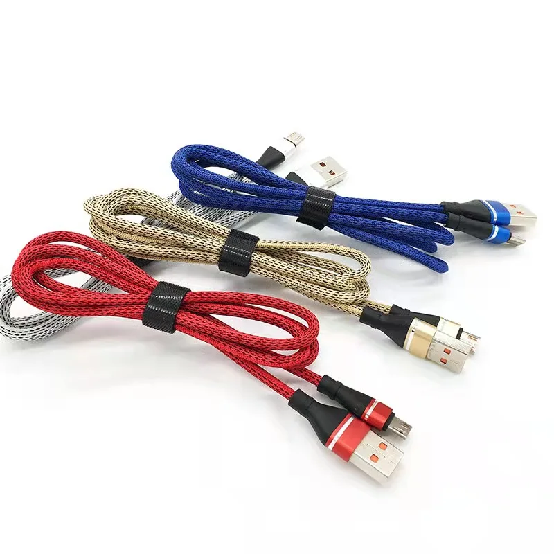 Braid nylon Fast Charging Cable 1M 1.2M 1.5M Data USB Cable Multifunction Charger micro cable For Android phone huawei Samsung