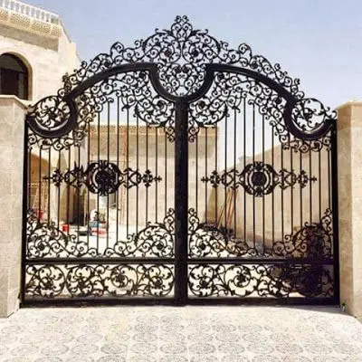 hot-selling Garden Steel Fence Metal Fence wrought iron fence panel and gate