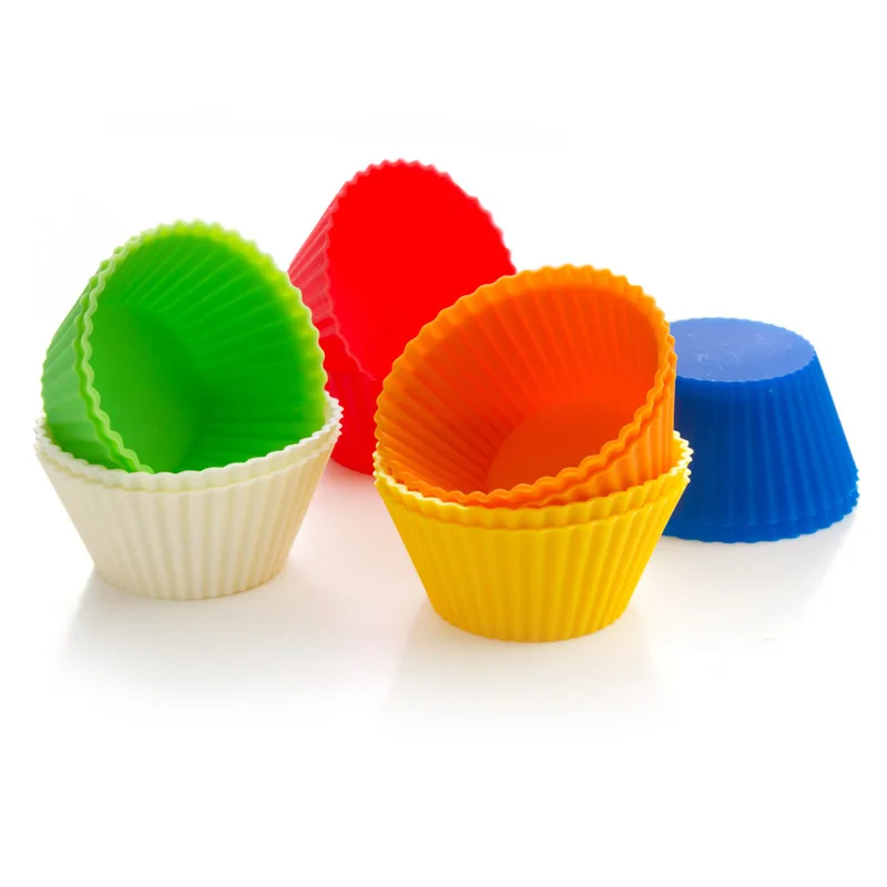 Silicone Cupcake Baking Cups Molds Reusable Cupcake Holder Muffin Liners Air Fryer Cups For Party No Smell Safe Food Grade