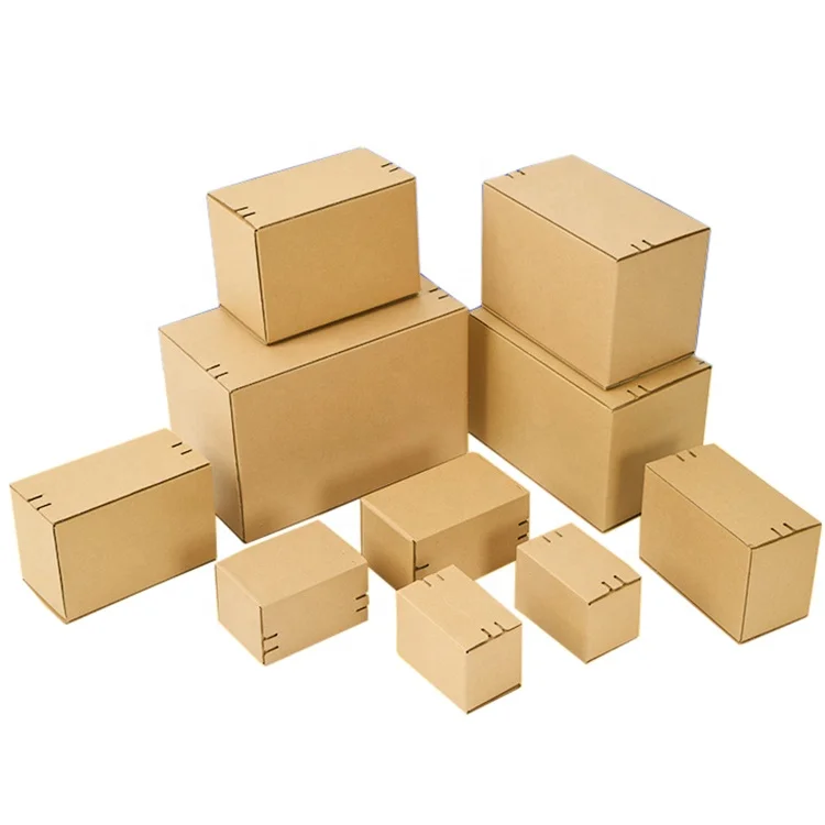 Wholesale custom printed corrugated carton Kraft cardboard mailer shipping boxes self seal mailing box