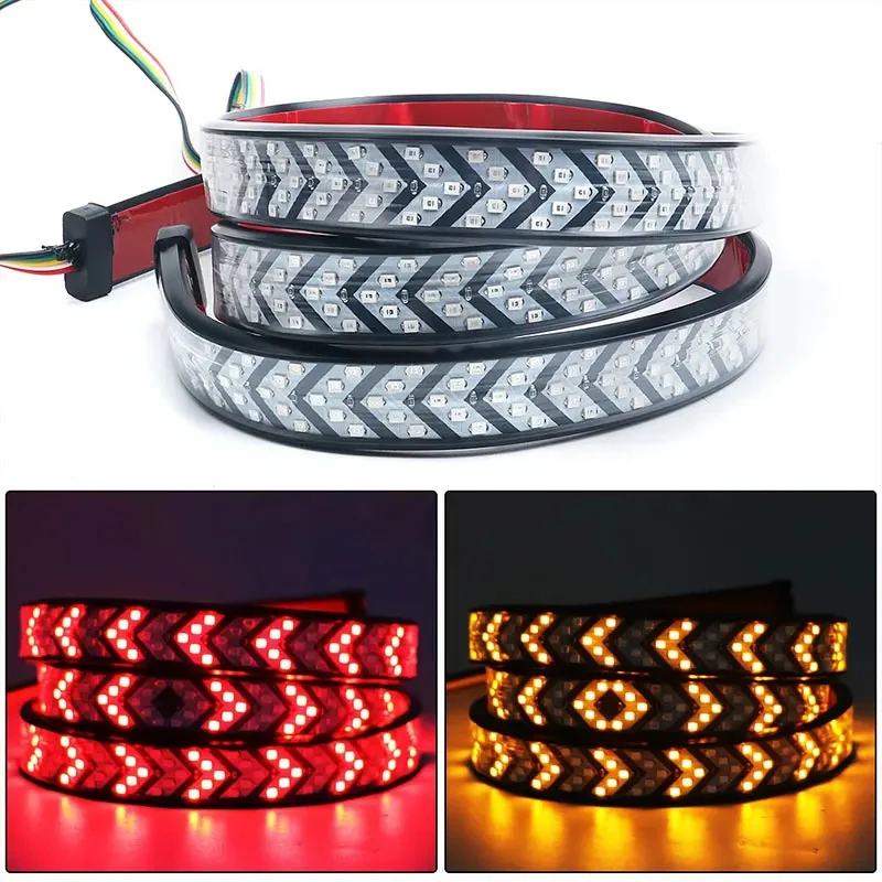 New design Led Tail Light Strip For Truck Suv12V Car Led Strip Brake Lights 90cm Rear Tail Led Car Tail Strip Lights