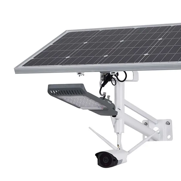 Solar Camera Wireless remote control outdoor solar power supply led street light lamp with CCTV camera