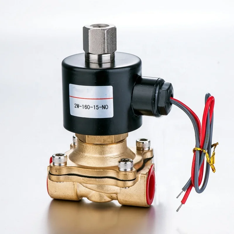 2 3 Way Brass Solenoid Valve Normally Closed Open 1/8' 1/4' 3/4' 1/2' 1' 2' 3' 12v 24v Dc 110v 120v 220v 230v 240v Ac