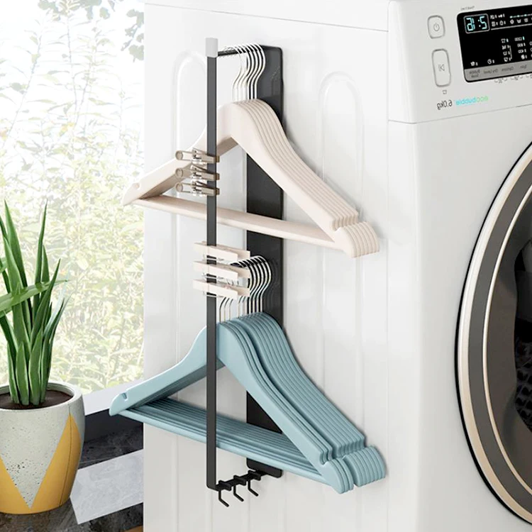 
Customizable Garment Laundry Hangers With Cheap Price Clip Wooden Clothes Hanger Wall Mounted Rack 