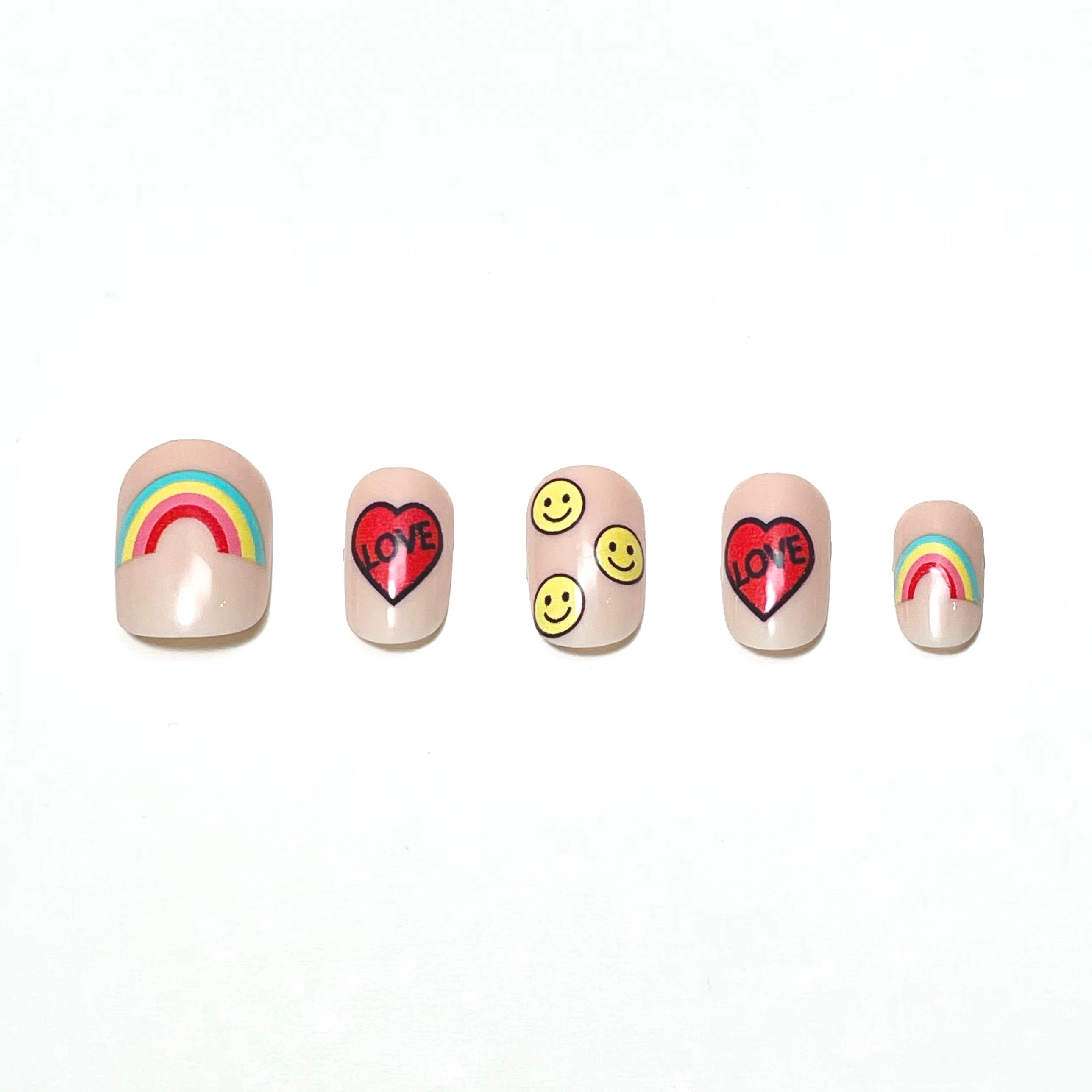 Lovely Cute Coffin Pattern ABS Material Press-On Nail Set 24pcs Artificial Fingernails Manicure for Girls Wholesale Available