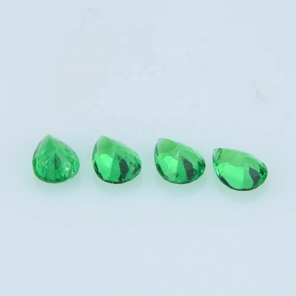 New Pear Shape Precious Synthetic Emerald Stone