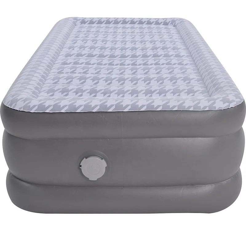Avenli Wholesale Customized Logo PVC King Size Air Bed Mattress Inflatable Twin Size airbed With Built-in Electric Pump