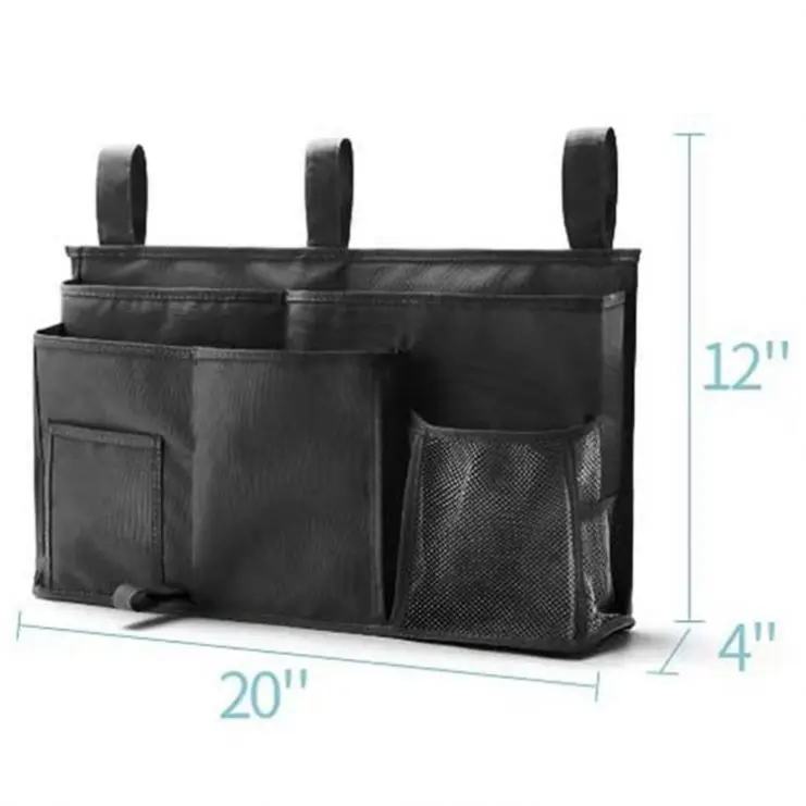 Multipurpose Bedside Storage Caddy Hanging Storage Organizer for Books Tablets Magazine Phone Remotes