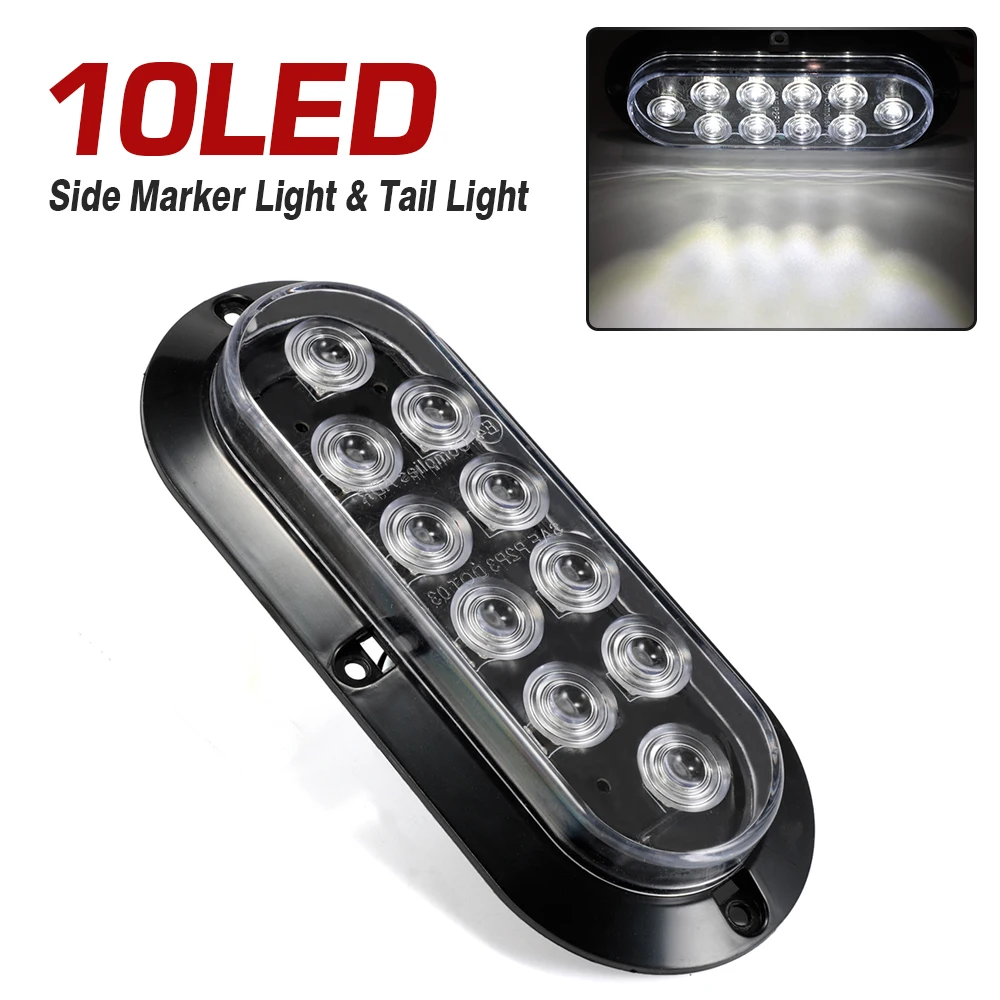 10LED Boat ATV  LED Tail Lamps Warning Trailer Rear Lights Truck Stop light Reversing Steering Running Brake Turn Lights