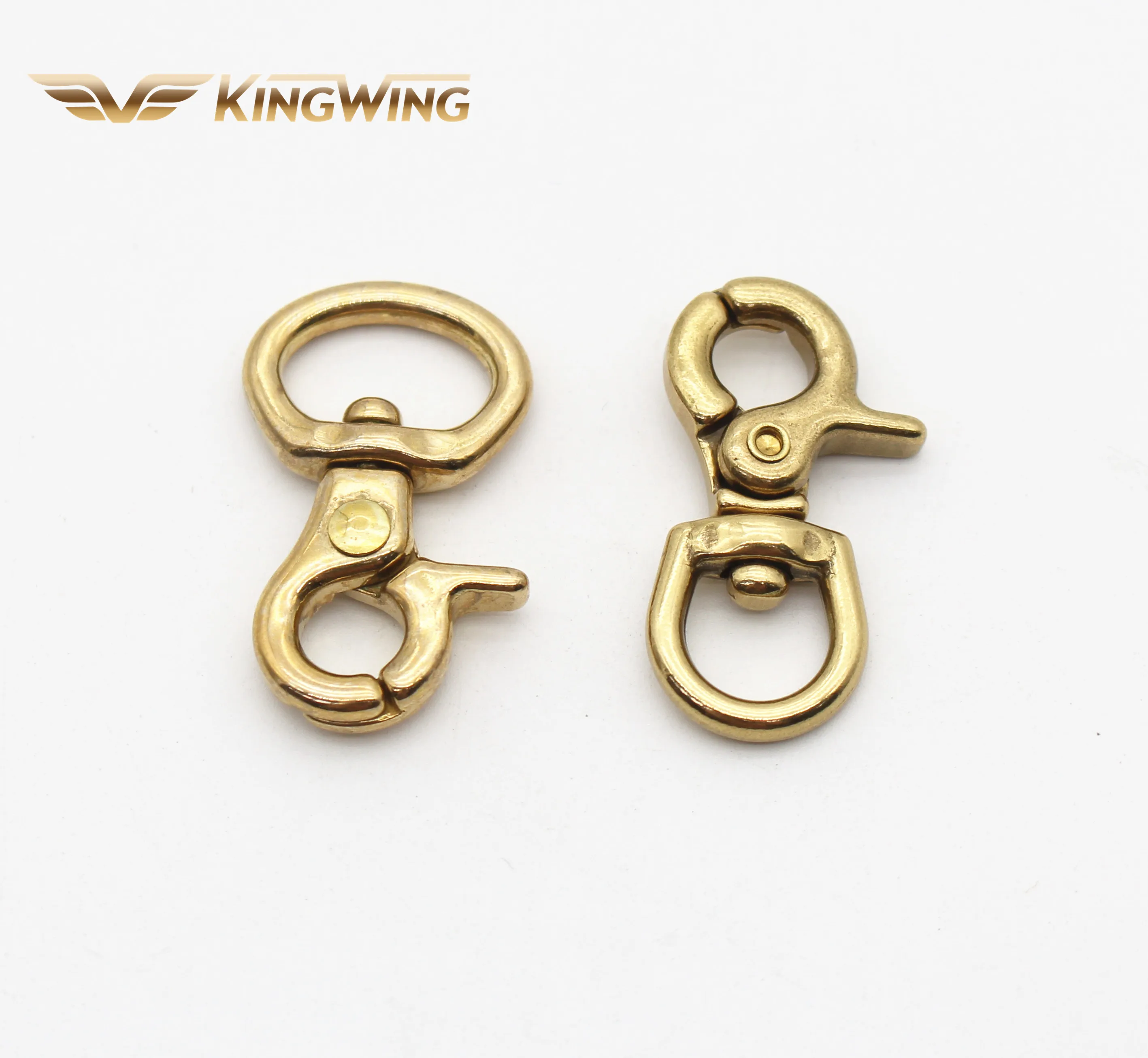 Solid brass metal swivel snap hooks carabiner luggage bag buckle