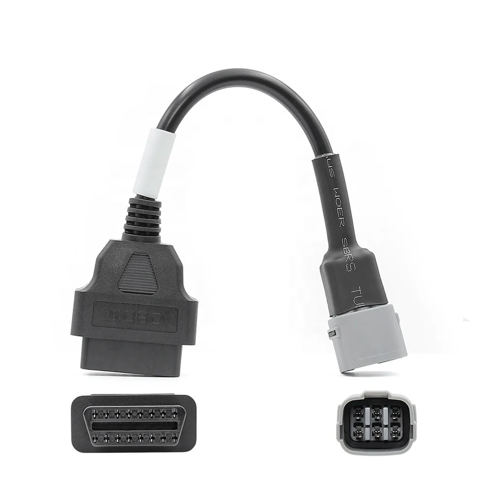 Wholesale OBD2 16 pin to 6 Pin OBD adapter for SUZUKI motorcycle Motorbike diagnostic OBDII Cable