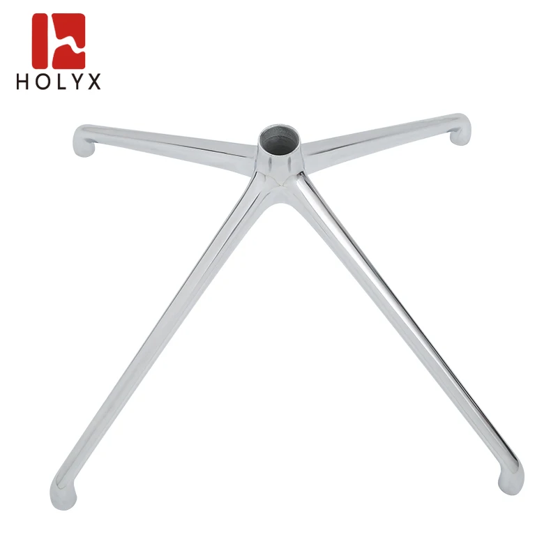 Поставка Профессионального литого под давлением алюминия, 4 звезды, металлический полированный поворотный стул для офисной мебели