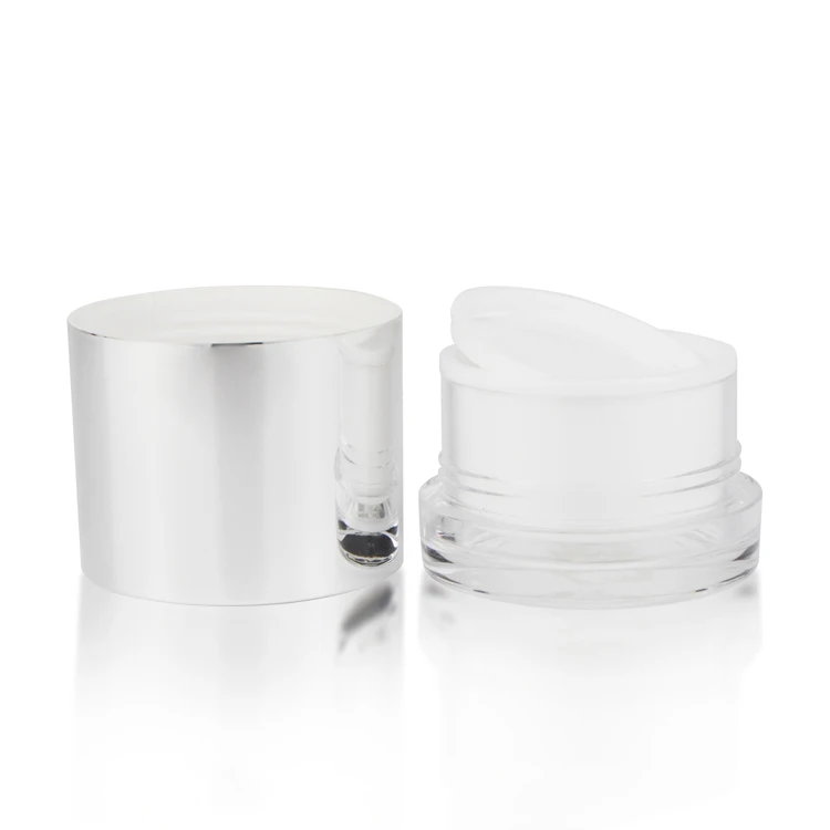 Luxury mini 5 g 10 g  clear cosmetic jar square acrylic cream jar for eye cream