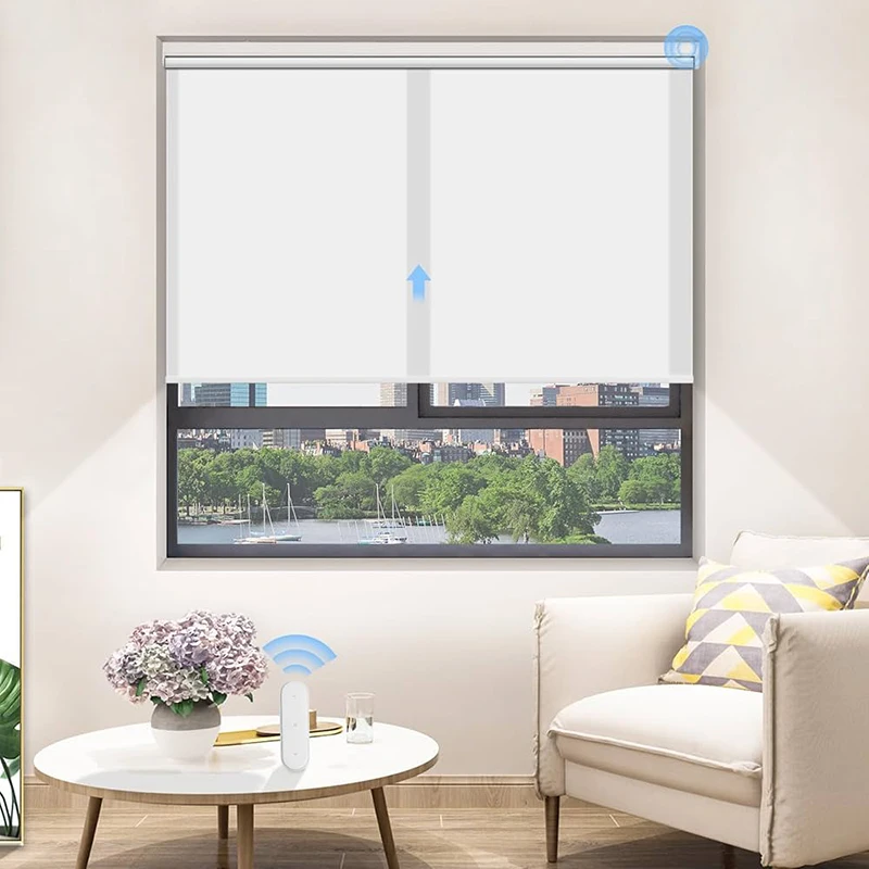 Luxury Smart Home Motorized Wifi Control Roller Blinds For Window