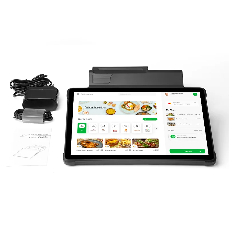 80mm Thermal Handheld Label Mobile Pos Terminal 11 Inch Tablet Android 12 Wifi 4G Pos System