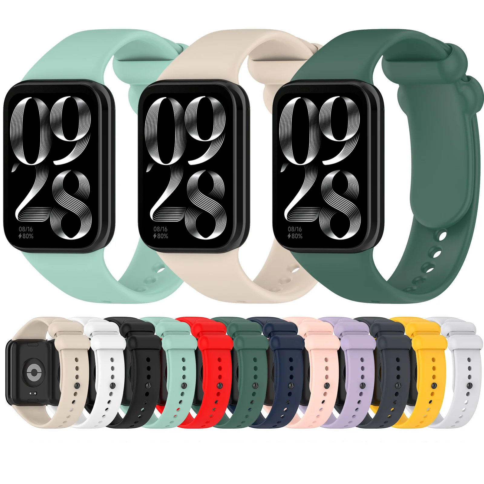 Newest Smart Soft Strap for Xiaomi Mi Band 8 Pro Sport Silicone Bracelet Colorful Watch Bands for Xiaomi Mi Band 8 Pro