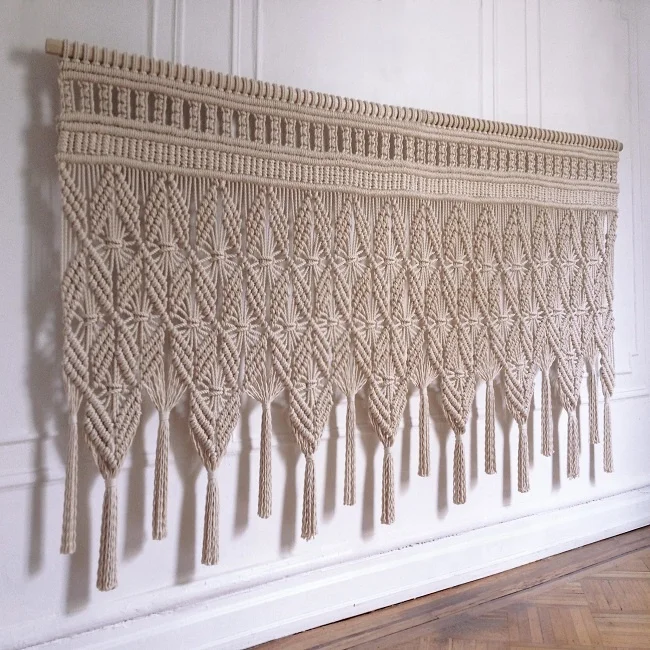 
Handmade Large Over sized Macrame Wall Hanging for Theme Wedding Party Decoration 