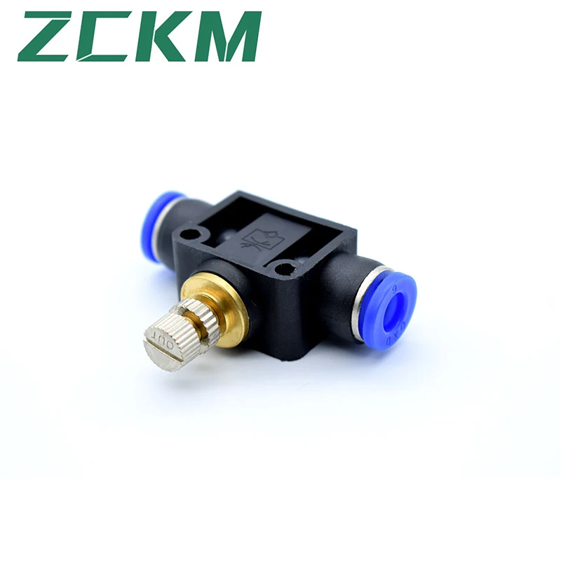 Sa Series Compression Pipe Fittings Sa-4 Sa-6 Sa-8 Sa-10 Sa-12 Pneumatic Throttle Flow Control Valve