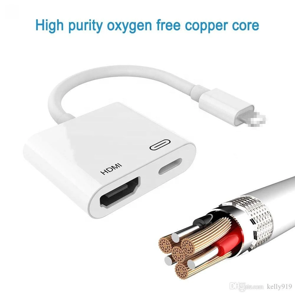  8Pin Lightning to HDMI AV видео адаптер для Apple к адаптеру HDMI/VGA/AV конвертер с осветительный зарядный порт HD ТВ