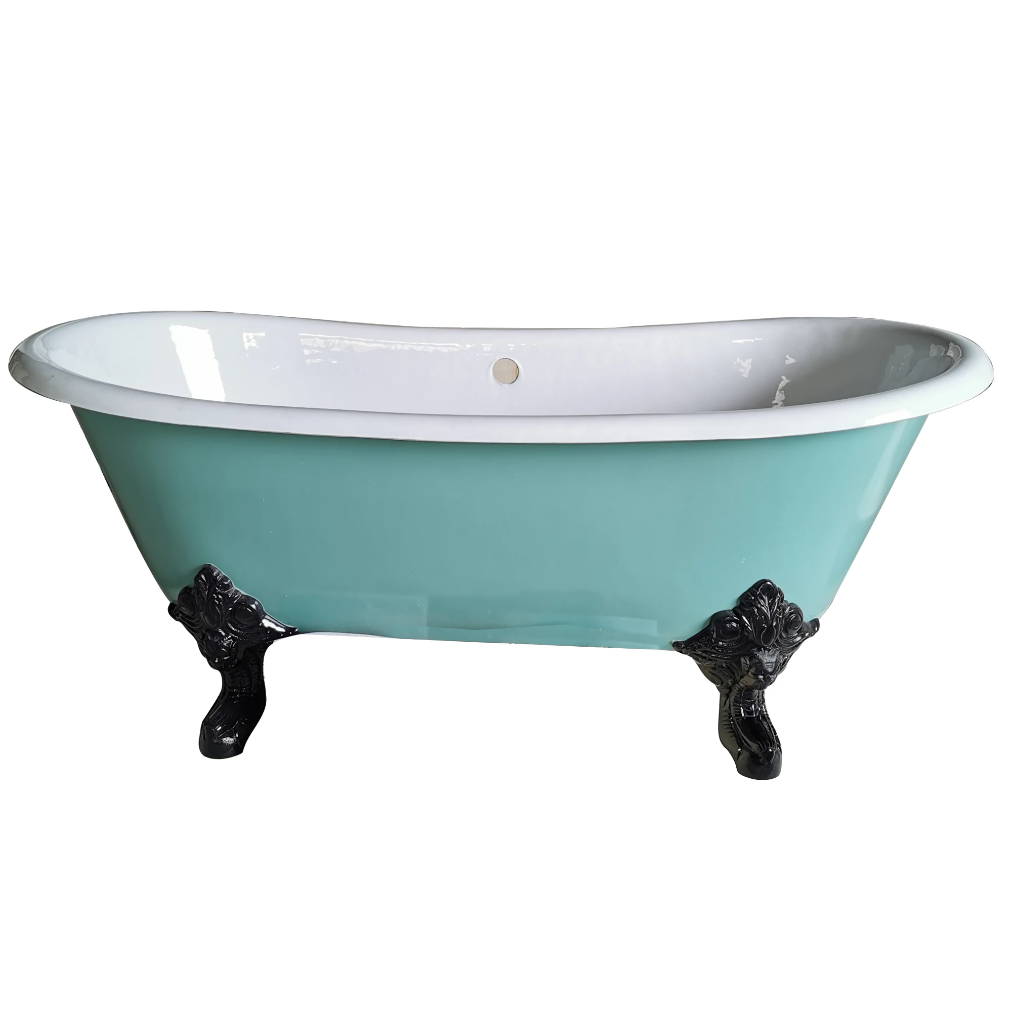 cast iron bathtub freestanding claw foot bathtubs in light blue and black clawfoot
