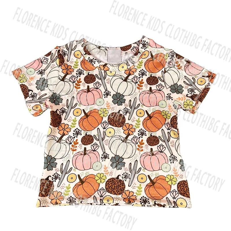 DH OEM basic custom print toddler kids short sleeve bamboo tee top for summer boys shirts casual