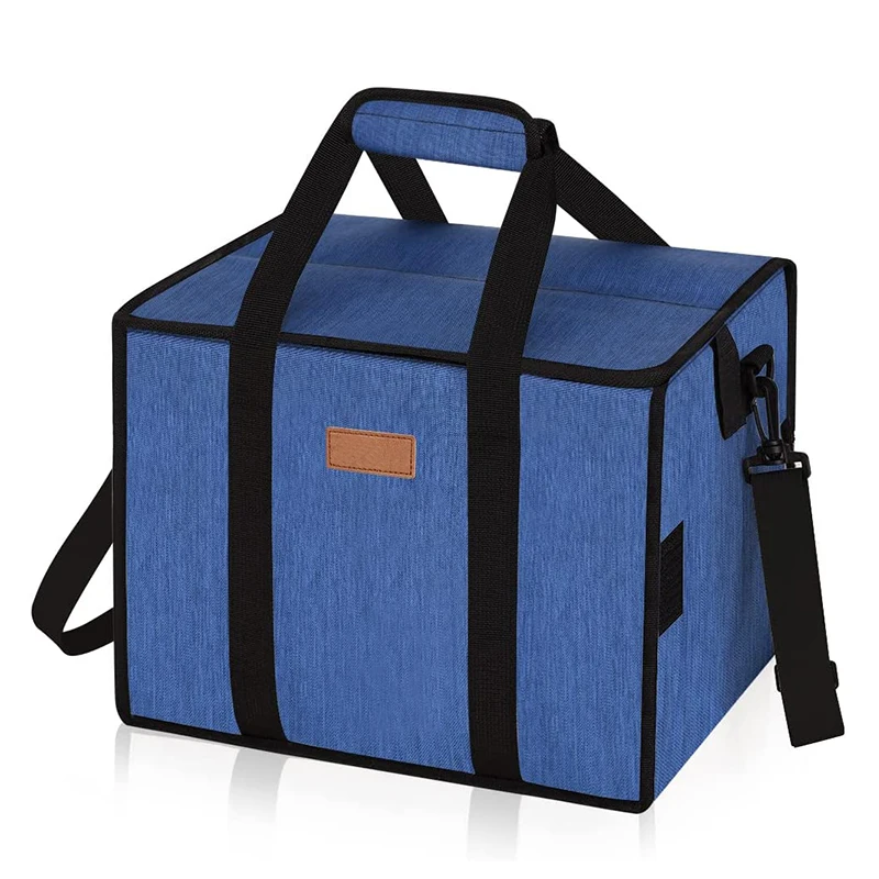 Custom Beach Hiking Durable Leak proof Collapsible Large Shoulder Strap Lunch Cool Box Picnic Thermal Insulated Cooler Bag