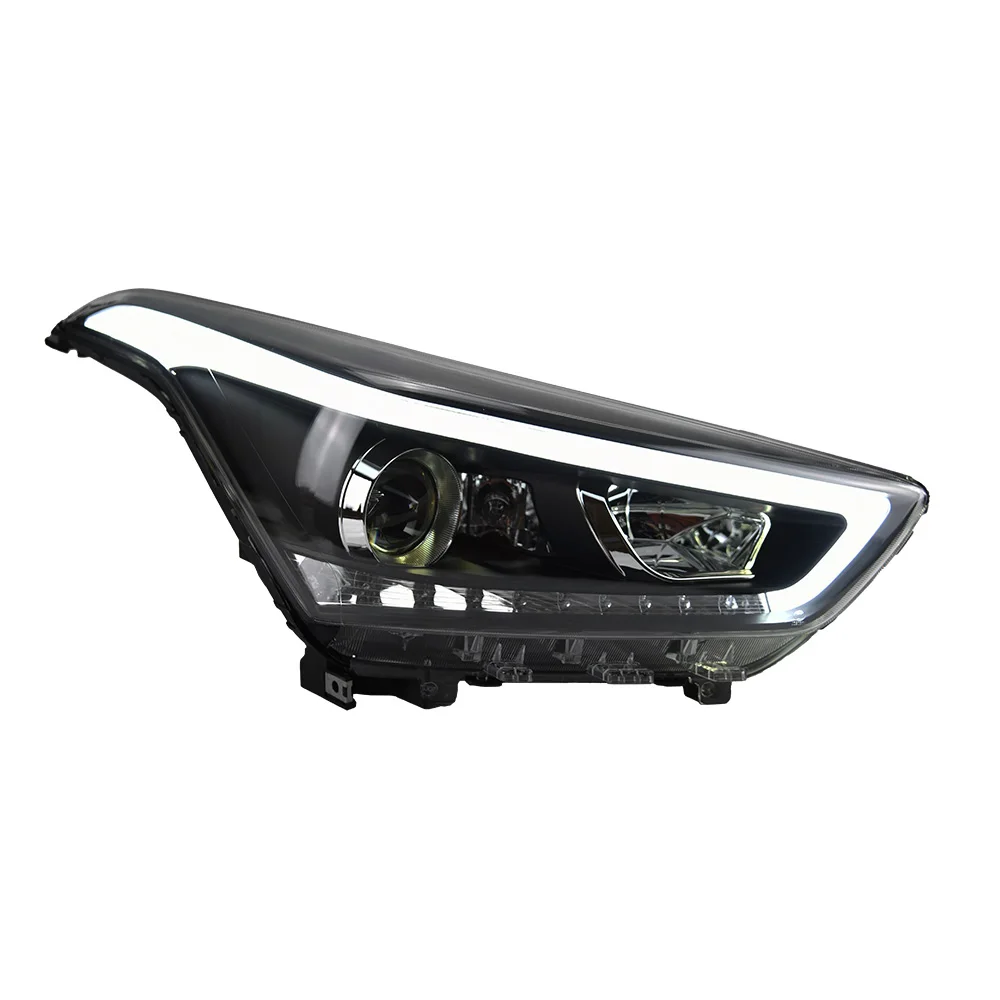 AKD-car styling For HYUNDAI IX25 Headlights 2014-2018  LED Dragon Peak DRL Xenon Upgrade modified daytime running lights