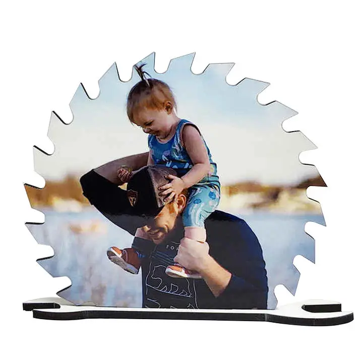 Sublimation Blanks Saw Blade Wrench Photo Frames Customized Wood Durable Fashionable Wooden Picture Frame 4 Color Competitive