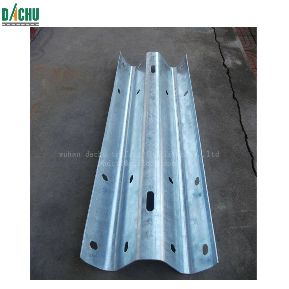 Road Traffic Safe Crash Barrier Coated Galvanized Steel Corrugated Guardrail W Beam Barrier
